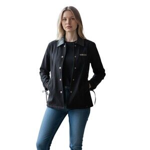 Harley-Davidson Women Jacket Black Cotton Size Small An American Legend Vintage